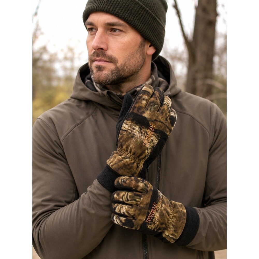 RedHead Camo Hunting Gloves Thinsulate 40 Gram Insulated Fleece Outdoor Gloves L